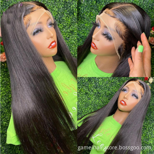 Latest design 100% human virgin sexy lady hair long lasting high quality factory direct sale Spiral straight lace front wig